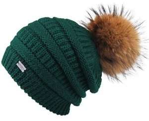 FurTalk Winter Pom Beanie Hat
