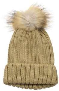La Fiorentina Women's Knitted Hat with Raccoon Pom