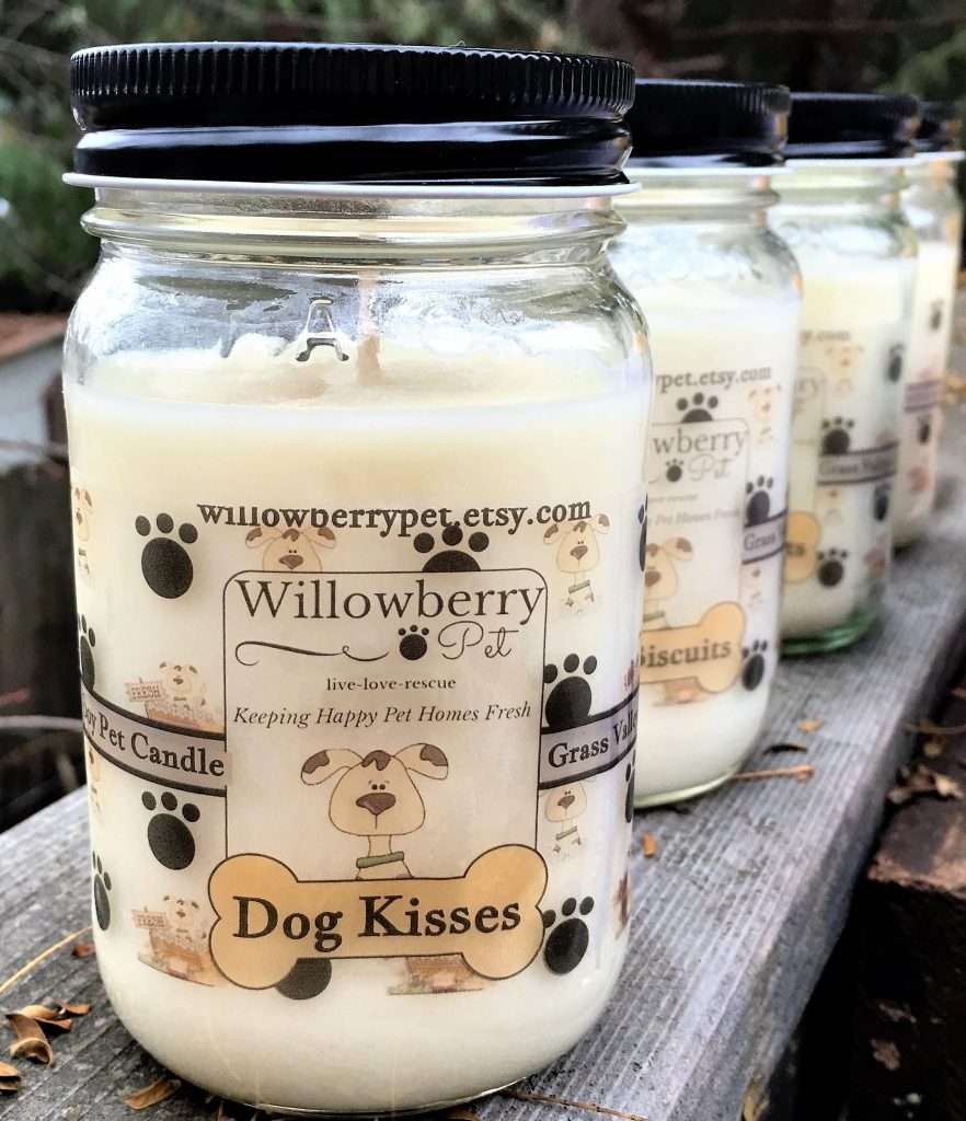 Dog Kisses Dog Candle, unique gift for dog lovers