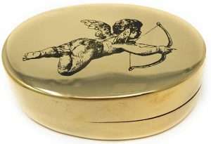 Madison Bay Company Valentines Cupid Oval Brass Trinket Box, best valentines day gifts for girlfriend