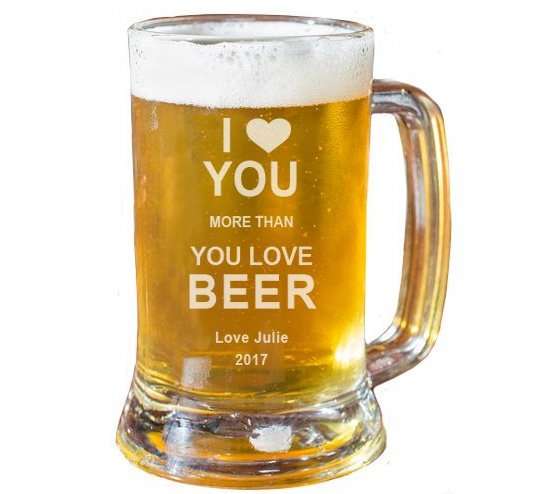 Personalized Beer Glass, valentines day gift for boyfriend