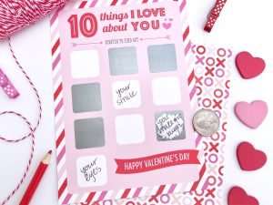 Scratch off Valentine Card, valentines day gift for husband