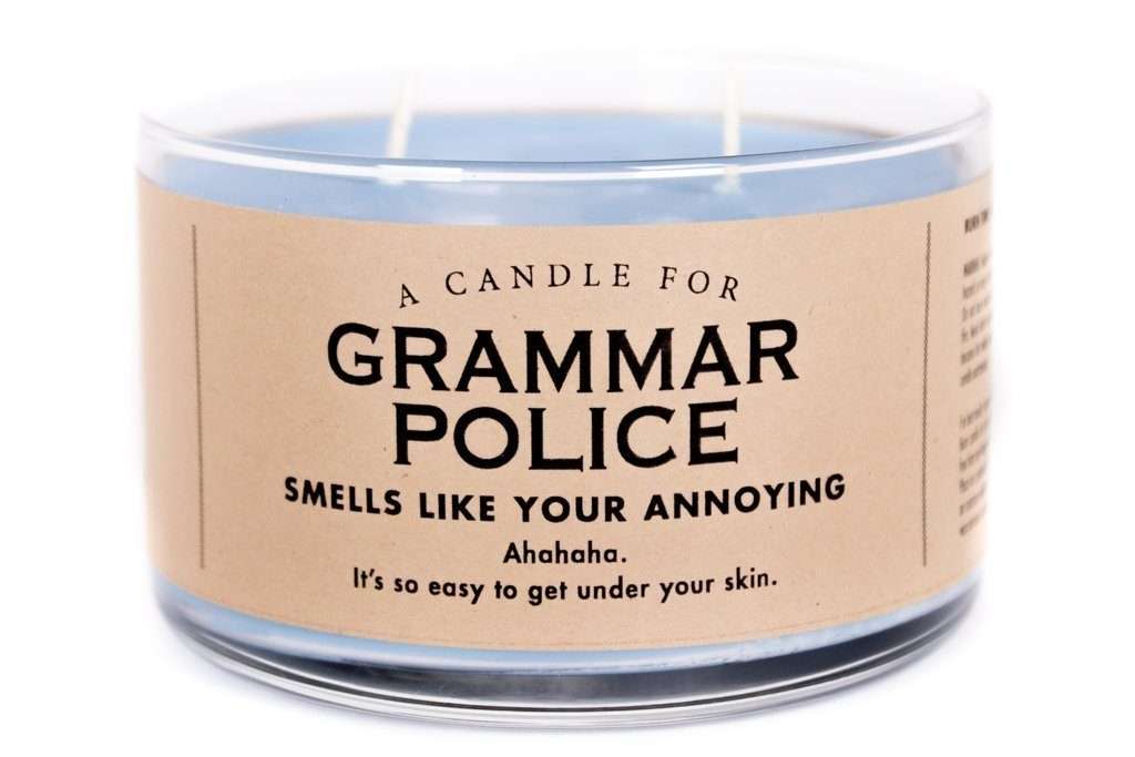 Grammar Police Candle