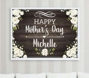 Rustic Personalized Mothers Day Poster