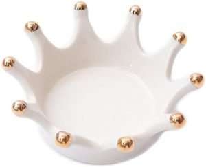 Royal Ceramic Crown Jewelry Holder