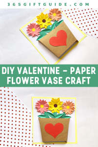 DIY Valentine - Paper Flower Vase Craft