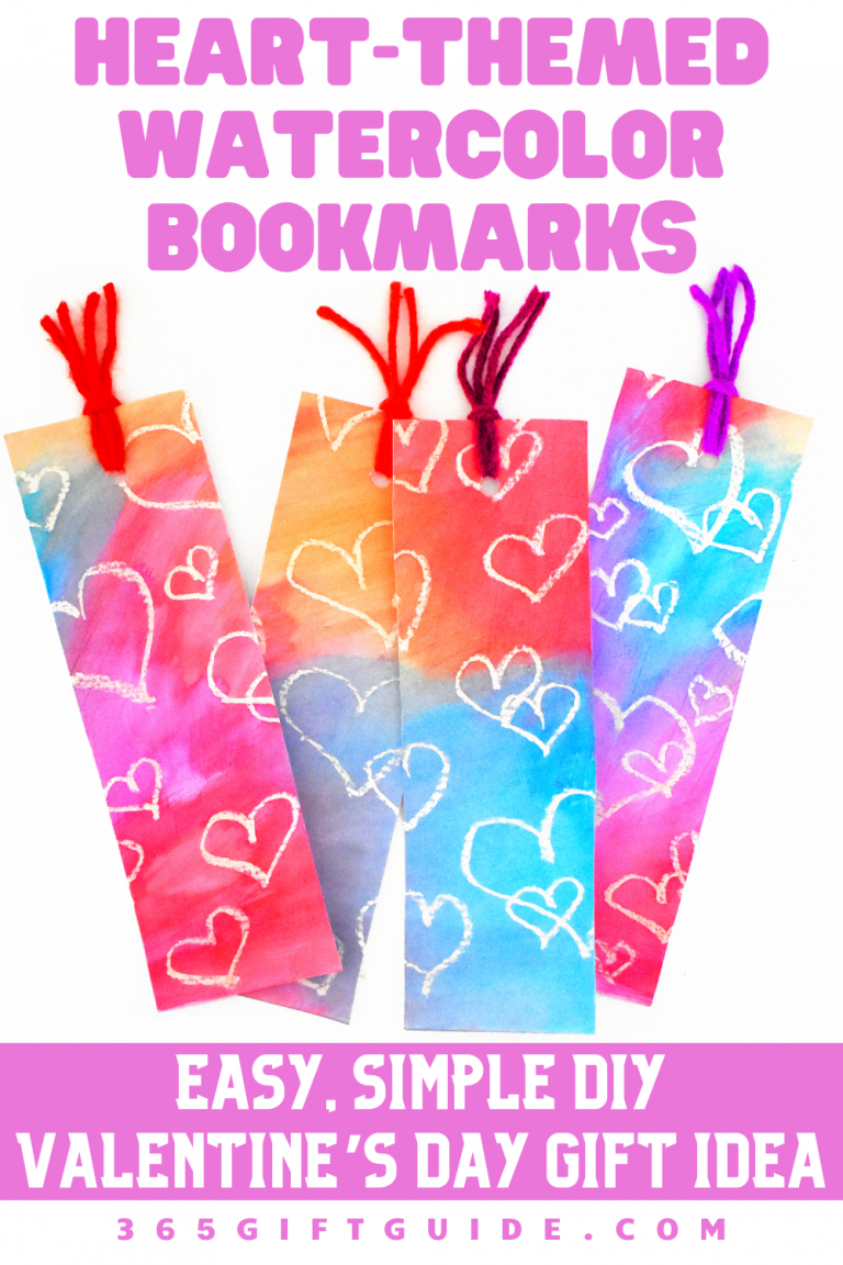 DIY Valentine’s Gift Idea - Watercolor Bookmarks