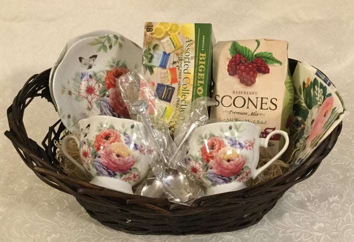 Floral Tea Gift Baskets