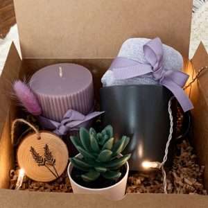 Hygge box with succulent