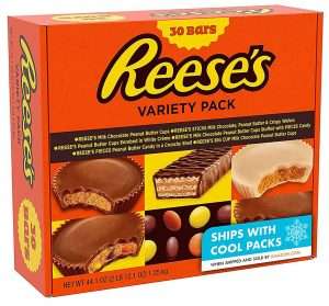 Reese’s Assorted Milk Chocolate, Peanut Butter and White Crème Candy