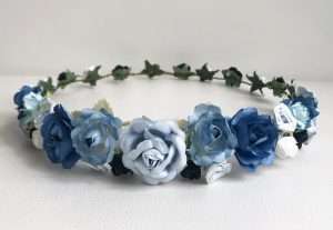 Blue flower crown