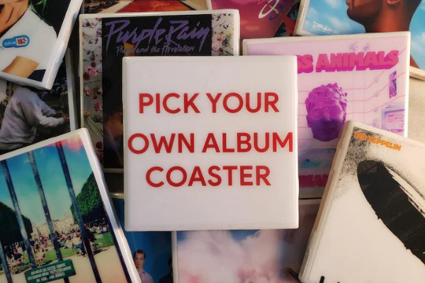 Etsy Groomsmen Gifts - Album Cover Coasters