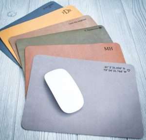 Etsy Groomsmen Gifts - Personalized Leather Mouse Pad