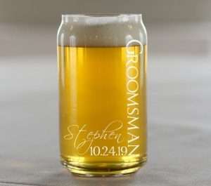 Groomsmen Beer Can Glasses