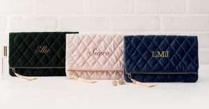 Monogrammed Fold Over Clutches