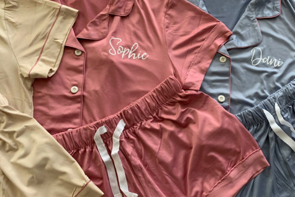 Monogrammed Softest Silky Pajama Set for Bridesmaids