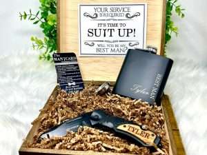 Time to Suit Up Groomsman Proposal Set