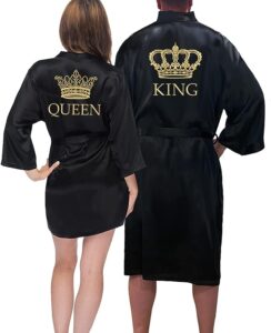 King-and-Queen-Satin-Robe-Set