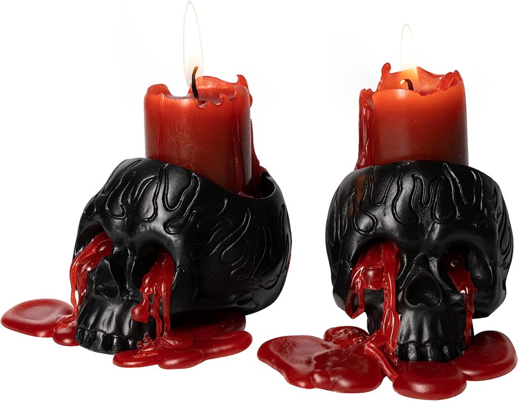 Skull-Blood-Candles